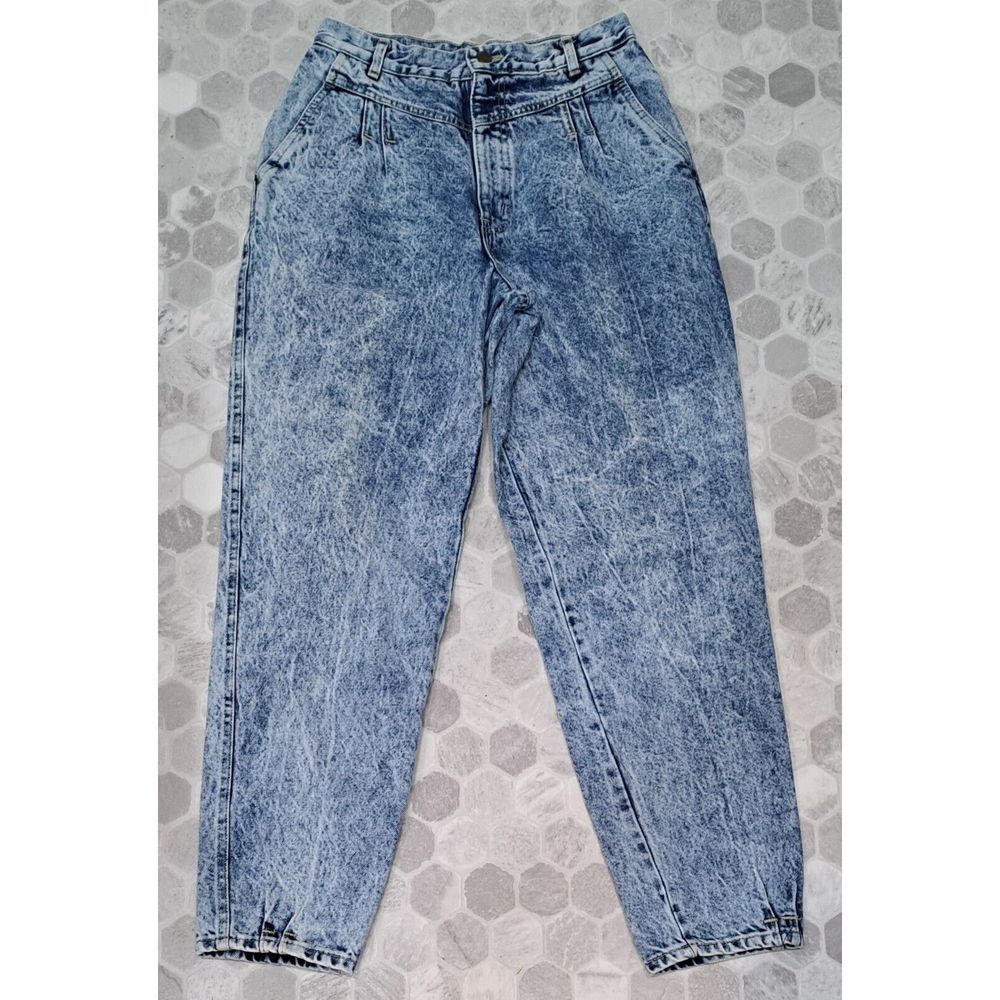 Vtg Sunset Blues Acid Wash High Waist Mom Jeans‎ Denim Women's Sz 4  80's 90's